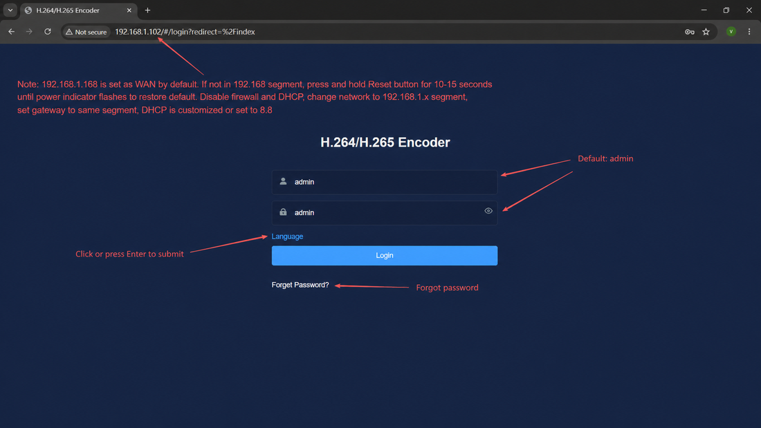 Codec ip configuration problem