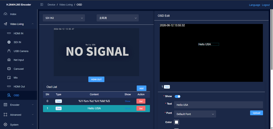 OSD effects