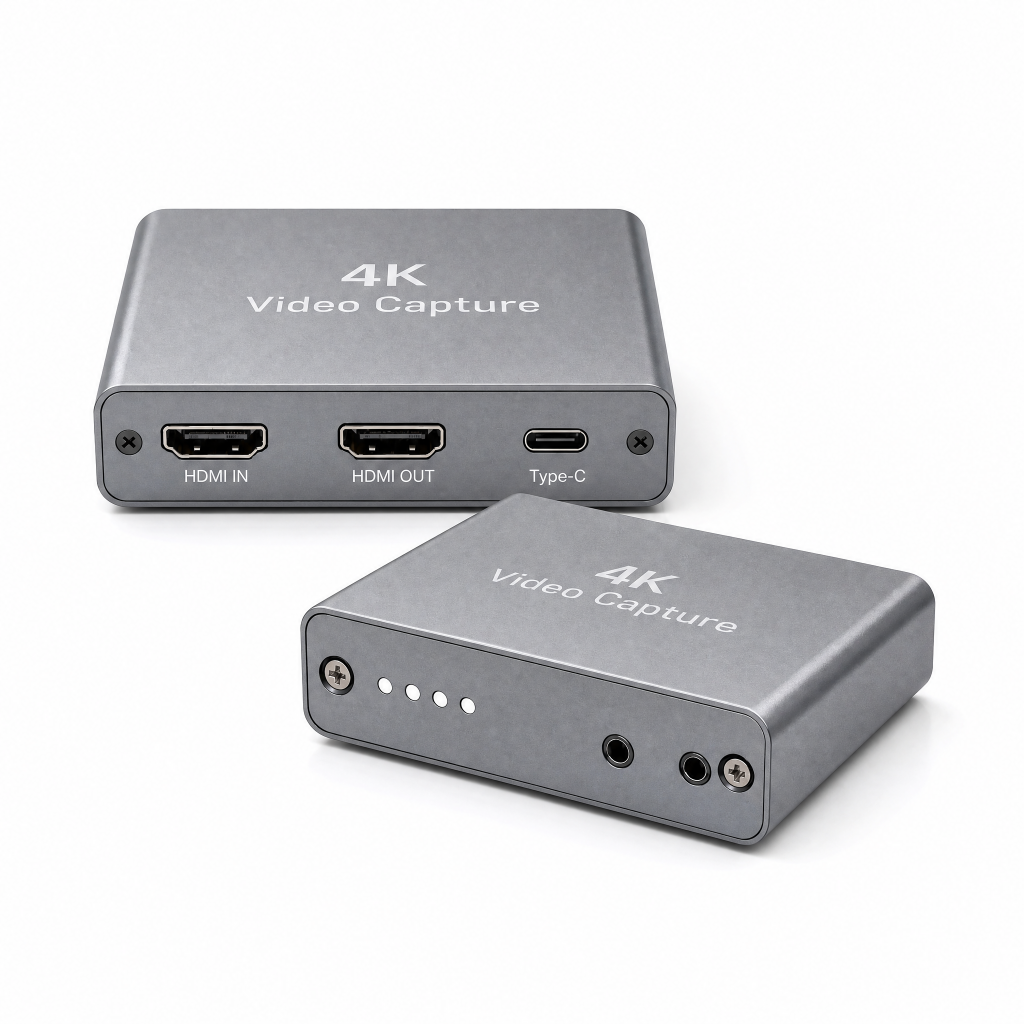 4K60 HDMI Video Capture Card, Plug and Play, Loop-Out, USB3.0 for Streaming Gaming,Switch,Xbox,PS4/5,OBS,Zoom(Silver)
