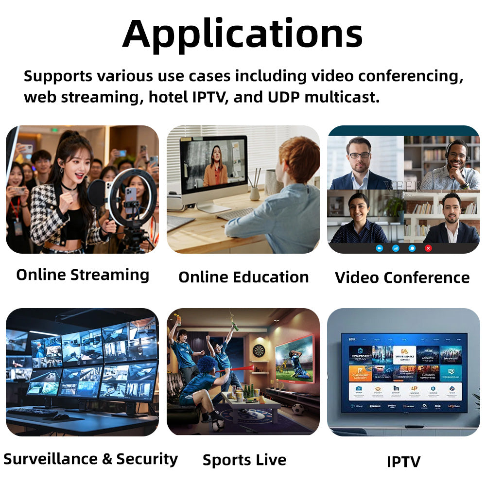 EN_HHN10 HDMI Encoder, Support Stream Pulling & Receiving Push Stream, Multi-Protocol Conversion, Ideal for Live Streaming, IPTV Broadcast, Security Monitoring, Video Conference & Remote Teaching