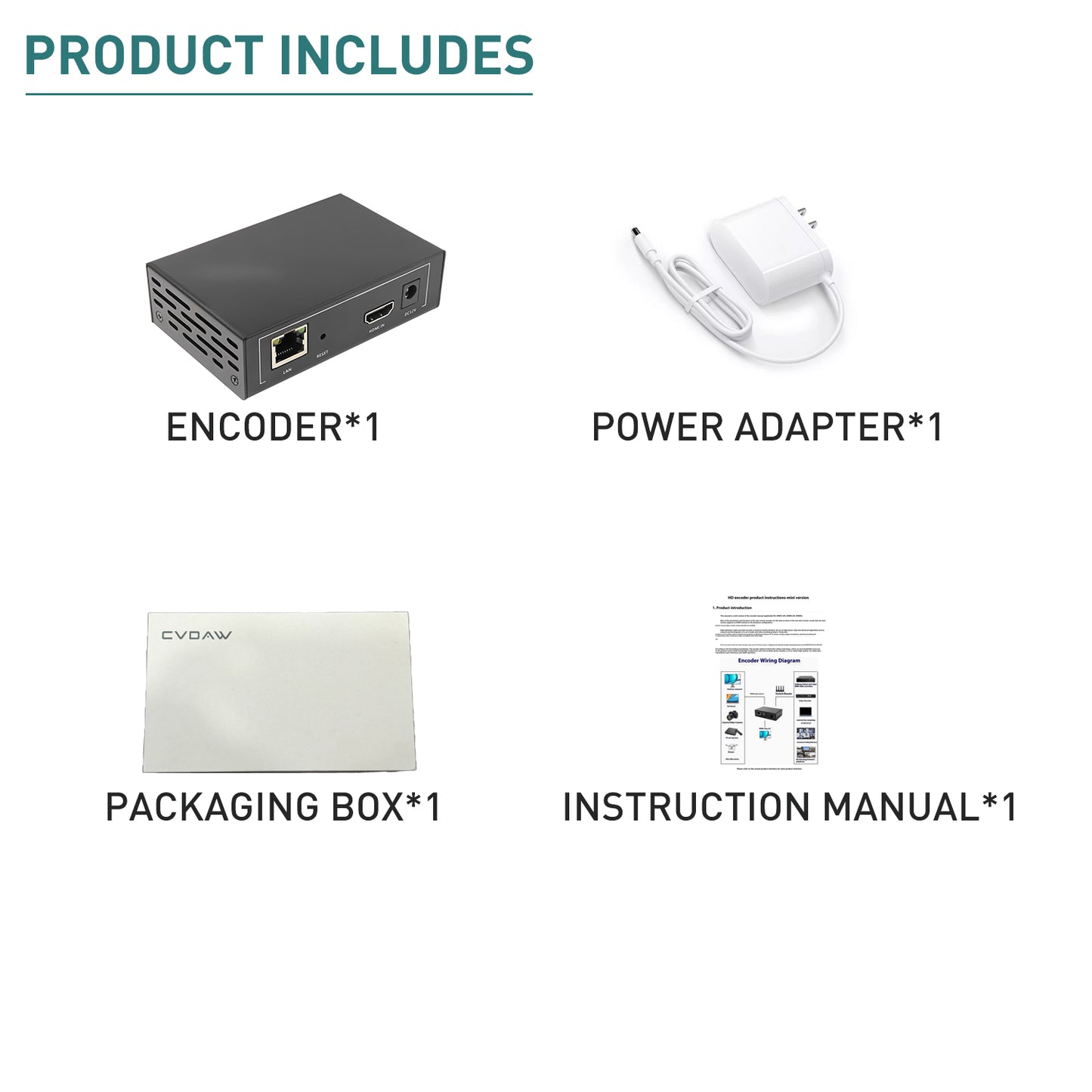 EN_HHN06LITE HDMI Video Encoder, Metal Housing, HDMI Loop Output, Dual Audio Input, H.264/H.265 Encoding, Full Protocol Conversion, Main & Sub Streams, Low Power for Live Streaming, Security & Remote Transmission